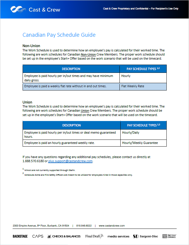 CAD Pay Schedule S+