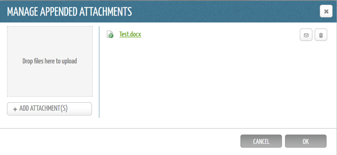 Manage Appended Attachments