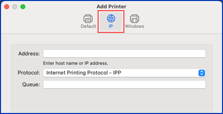 add printer IP